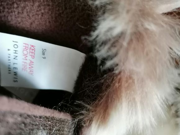 John Lewis Boy Toddler Slippers Size 9 Fury Bear Paws With Claws Strip Fasten - Picture 7 of 10